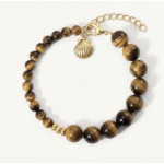 Pulseira Assimétrica Olho de Tigre